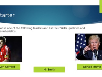 BTEC Sport L3 presentations - Unit 4: Leadership Learning Aim A