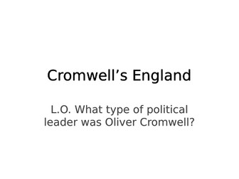 What type of political leader was Oliver Cromwell?