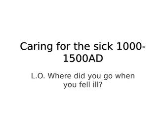 Caring for the sick 1000-1500AD - Where did you go when you fell ill?