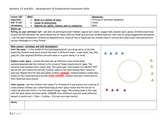 P.E Development of fundamental movement skills F1, F2 and KS1