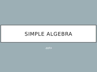 simple algebra