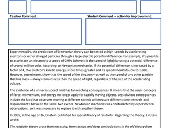 12.3.2 Einsteins theory of special relativity