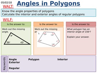 KS3/KS4 Maths: Polygons Investigation and Angles