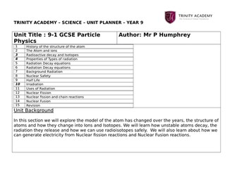 AQA 9-1 Atomic Physics Whole module