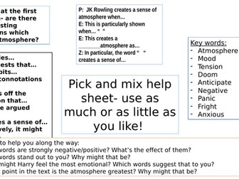Help sheet for PEE paragraphs