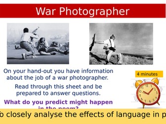 War Photographer Ofsted lesson