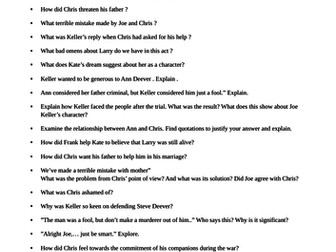 All My Sons- Scheme of work