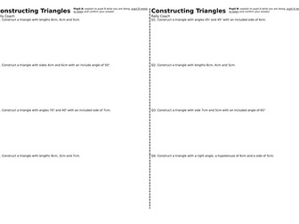 KS3/KS4 Maths: Constructing Triangles