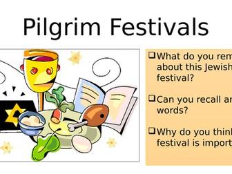 Jewish pilgrim festivals of Passover, Shauvot and Sukkot