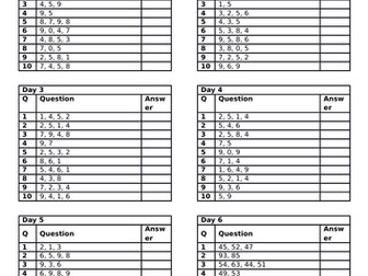 10 a day maths skills reinforcement - Averages