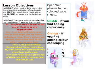 Doodle art watercolour lesson