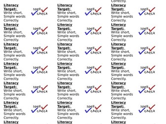 Adaptable literacy target stickers !