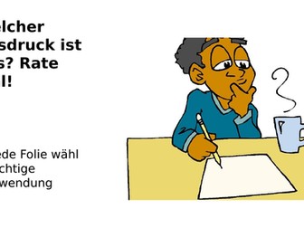 Welcher Ausdruck ist das? Rate mal! A PowerPoint activity to help GCSE students use A* expressions