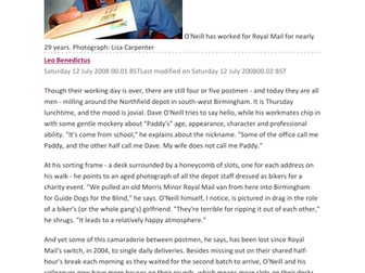 AQA GCSE ENGLISH LANGUAGE PAPER 2 (8700) SECTION A