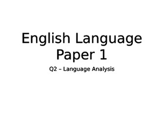 AQA GCSE  English Language Paper 1 Lessons and Practice Paper (Q1-Q5)