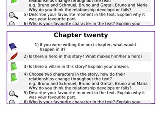 KS2 - Year 6 - SATs- Teaching of Reading - Boy in Striped Pyjamas - Chapter 20