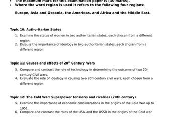 History IB Mock Exam (P1, P2,P3)