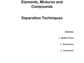 Chemistry Revision of States of Matter and Separation Techniques for GCSE (1-9)