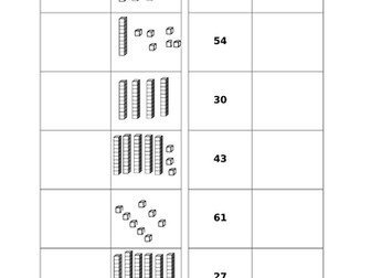 Year 2 worksheets,  identify the value of each digit in a 2 digit number, 2 way differentiation