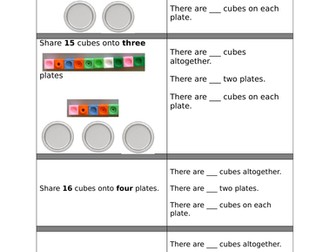Year 2 sharing into equal groups, differentiated 2 ways