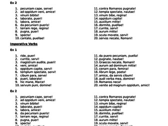 KS3 / Year 7 Latin - Imperative Verbs