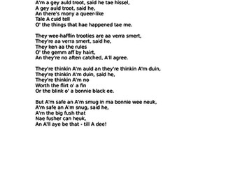 THE OLD BROON TROOT - SCOTS POEM