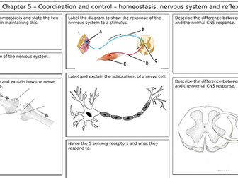 NEW AQA 2016 GCSE Trilogy Biology revision mat Homoeostasis