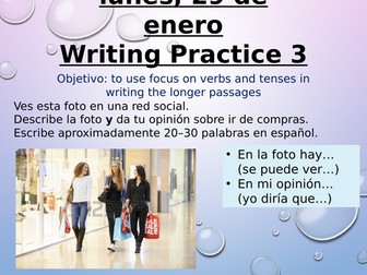 GCSE Spanish Edexcel Writing Practice 3 (new GCSE)