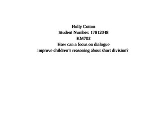 MaST (mathematics specialised teacher) Short Division Inquiry Project