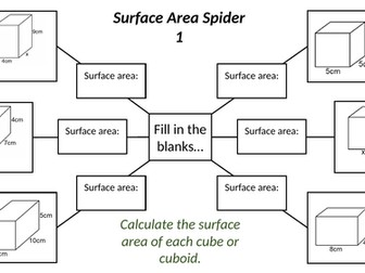 Surface Area and Volume Spiders