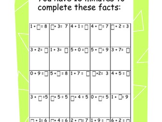 Year 1 Year 2  Addition and Subtraction Challenges Mental Maths Tests Homework