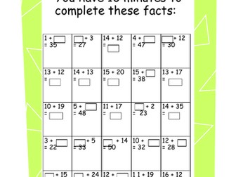 Year 2 Year 3 Year 4 Addition and Subtraction Challenges Mental Maths Homework