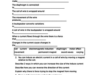 Edexcel 9-1 Physics Magnets and magnetic induction higher revision quiz