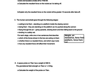 Edexcel 9-1 Physics Forces and Motion revision quiz