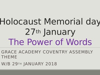 Holocaust Memorial Day 2018 - Assembly