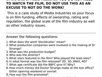 Doctor Strange CSP - AQA GCSE Media Studies - Film Industry Close Study Product