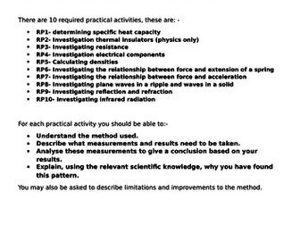 AQA Physics Required Practical Booklet