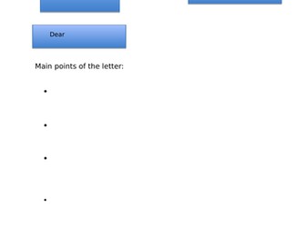 Formal Letter planning sheet