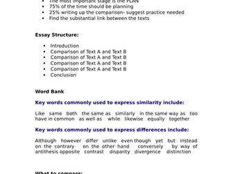 A level English Literature Comparison Workshop