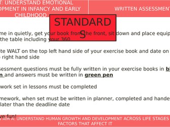 BTEC Tech Award in Health and Social Care L1&2 - Emotional Development
