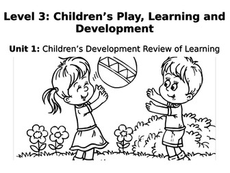 Level 3 CPLD Unit 1 Play and Learning Review work booklet