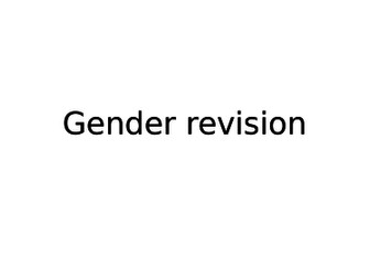 A level language gender revision OCR