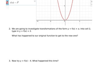 Transformation of Graphs  - Discovery using Desmos