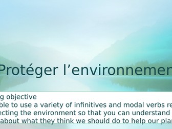 Proteger l'environnement AQA French Higher