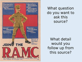 Britain on the Western Front FANY and RAMC Lesson (Edexcel GCSE)