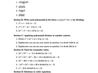 A-level Maths- Algebraic Methods