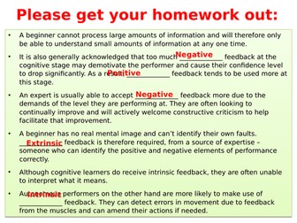 New AQA GCSE PE - Arousal and Inverted U Theory