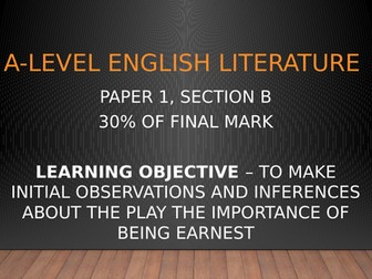 The Importance of Being Earnest