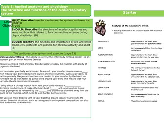 2016 GCSE PE CV SYSTEM - blood and vessels