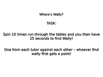 Tutor Challenge - Where's Wally?